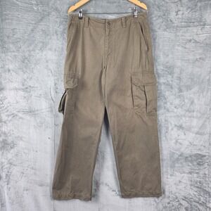 Vintage Gap Standard Cargo Pants Mens 32x30 Green Y2K Utility Baggy Gorpcore